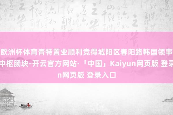 欧洲杯体育青特置业顺利竞得城阳区春阳路韩国领事馆旁中枢肠块-开云官方网站·「中国」Kaiyun网页版 登录入口